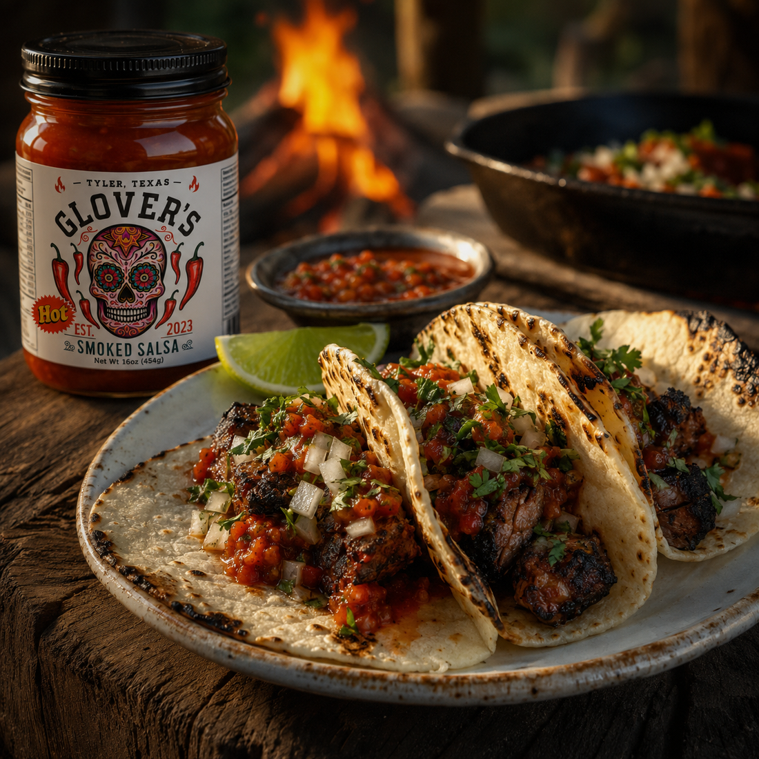 Meat Market Marinaded Beef Fajitas with Glover’s Smoked Salsa